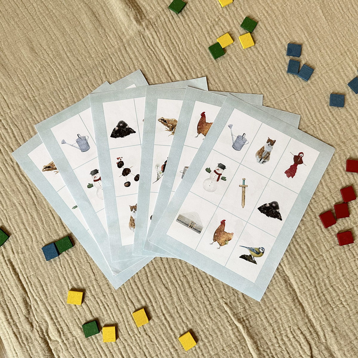 BINGO karty z lesní školky – fotografie